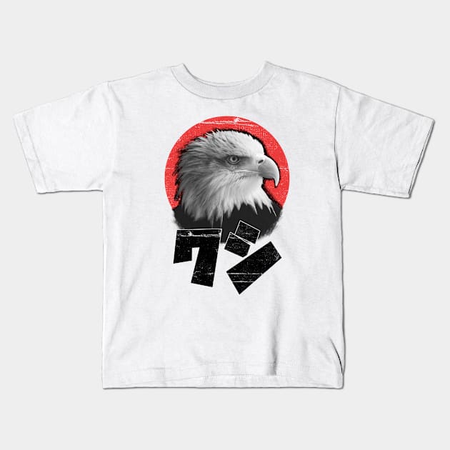 Washi - Eagle | Japanese Style Kids T-Shirt by TricheckStudio